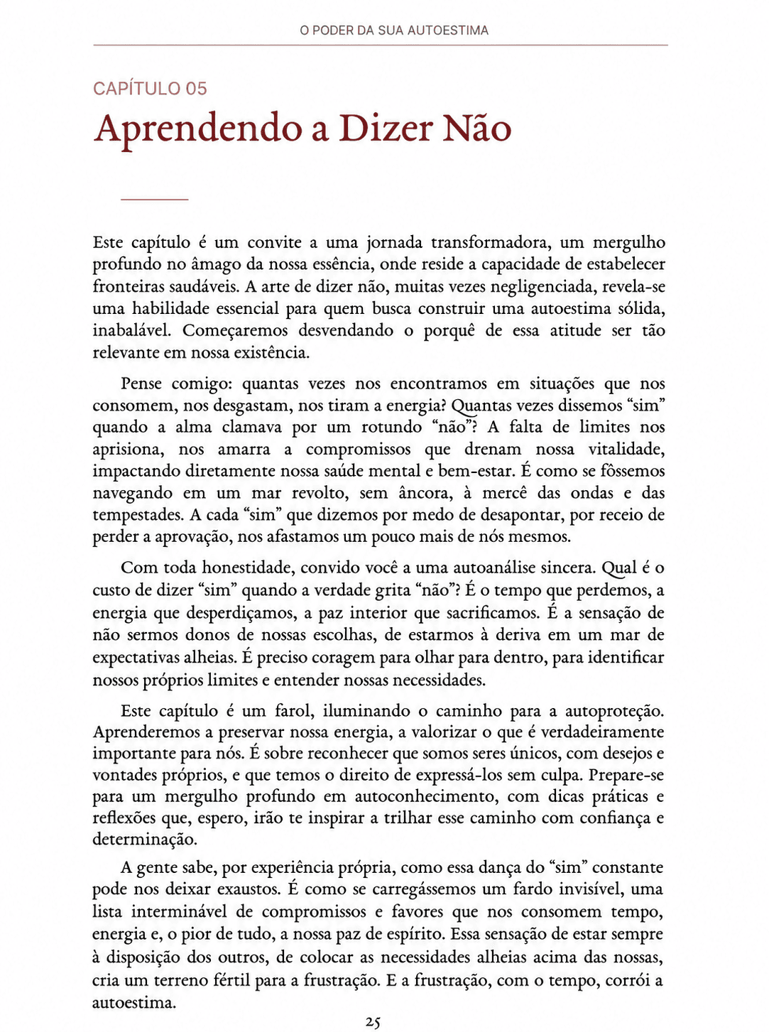Capítulo 05 - Aprendendo a Dizer Não