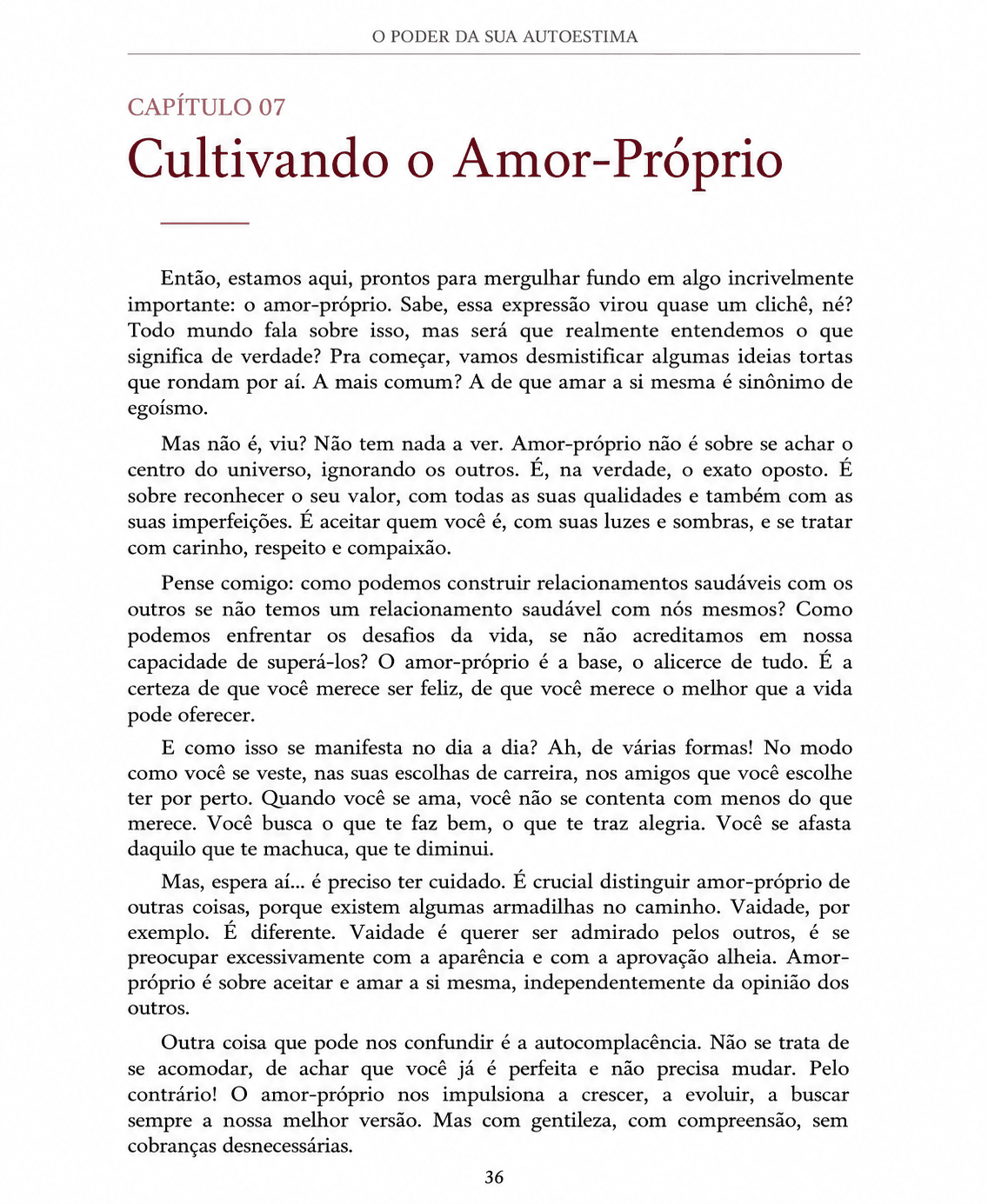 Capítulo 07 - Cultivando o Amor-Próprio